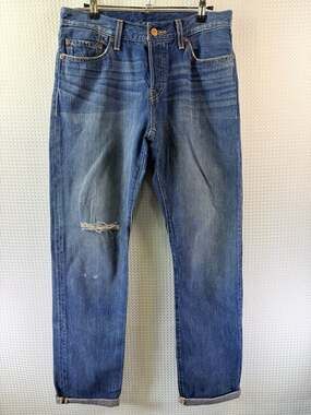 Levi's Women's Wedgie Straight Leg Distressed Button Fly Jeans